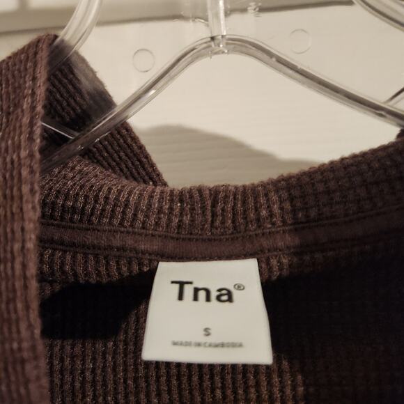 TNA Women's Zippered Hoodie S Brown - Picture 3 of 3